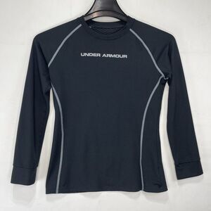 Under Armour Cold Gear Size L young Coure Ajustee Black Long Sleeve Tee